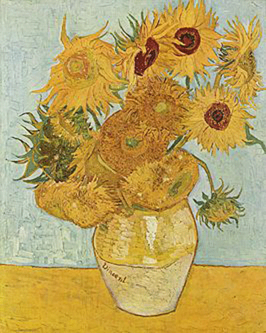 reproductie Zonnebloemen van Vincent van Gogh
